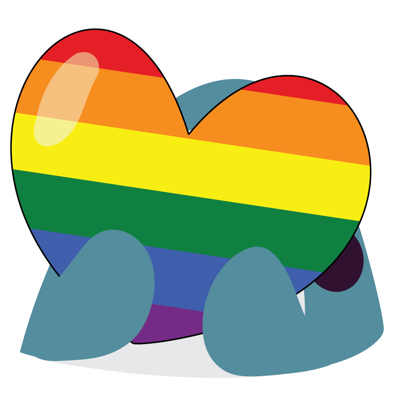 Emoji BlobhajPrideHeart