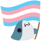 Emoji BlahajWavingTransFlag