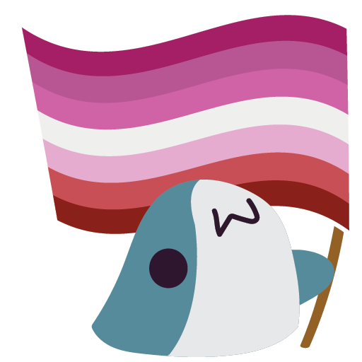 Emoji Blobhaj_Flag_Lesbian