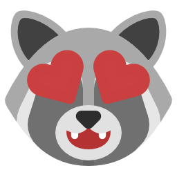 Emoji raccoon_heart_eyes