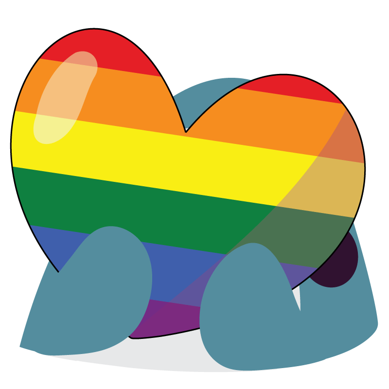Emoji blobhaj_heartrainbow