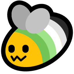 Emoji blobbee_flag_aro