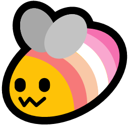 Emoji blobbee_flag_lesbian