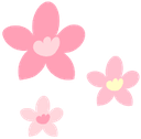Emoji pinkflowers