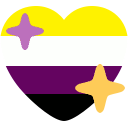 Emoji heartSparkleEnby