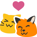 Emoji blobfoxcatsnuggle