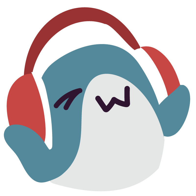 Emoji blobhaj_headphones