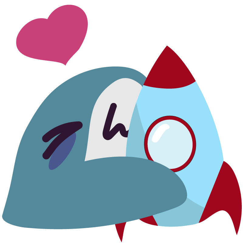 Emoji blobhaj_rocket_hug