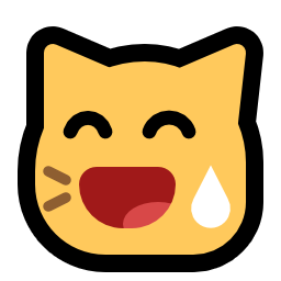Emoji neocat_laugh_sweat